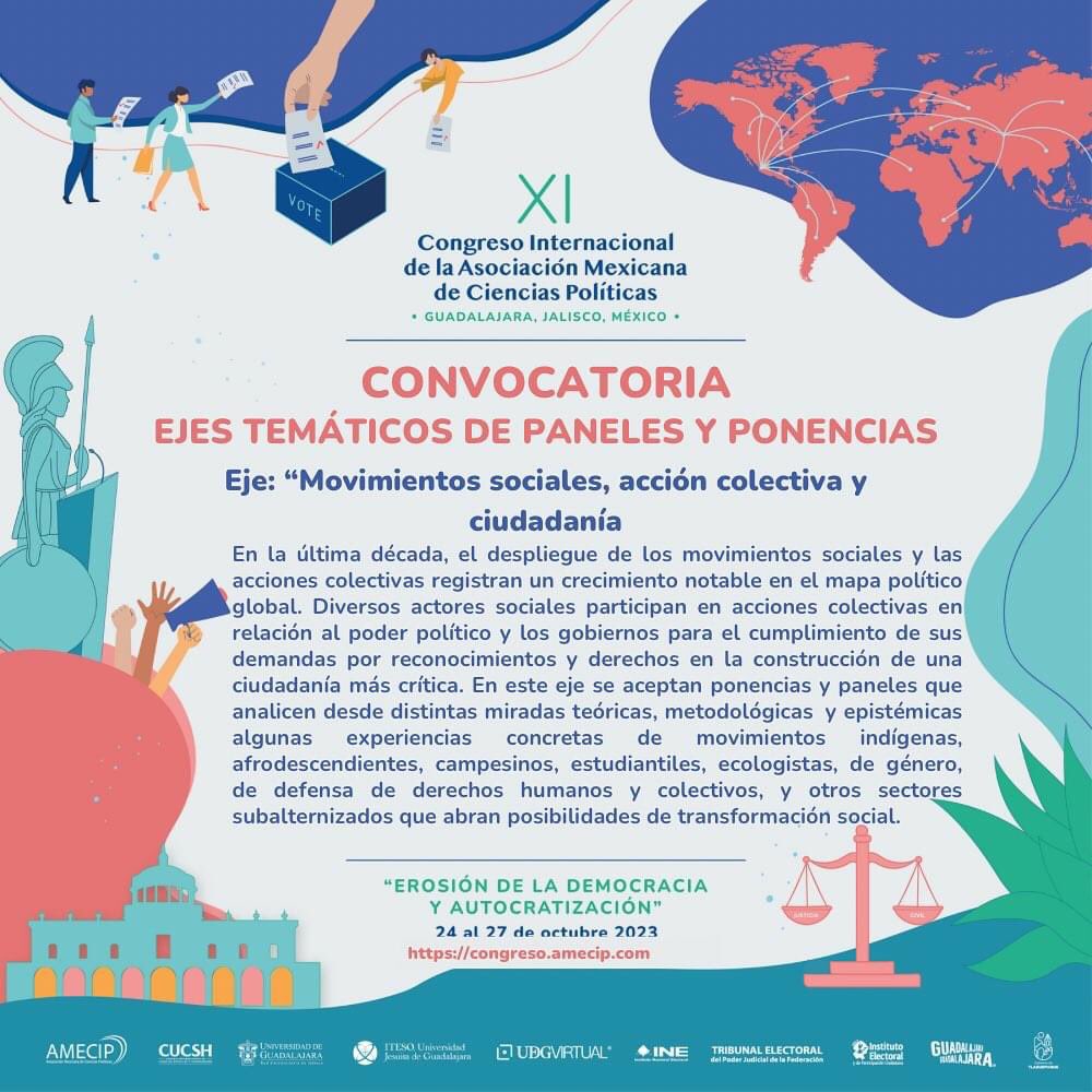 Aún estás a tiempo de inscribirte al XI Congreso Internacional de la Asociación Mexicana de Ciencias Políticas. Visita nuestro sitio Web y localiza el eje Temático de tu preferencia. 

🗓Fecha Límite: 31 de agosto de 2023.

💻Convocatoria e Inscripciones:congreso.amecip.com