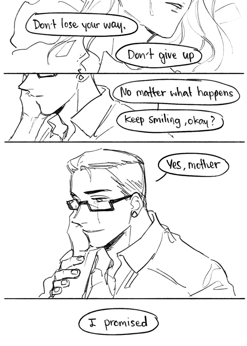 (Sketch) Chamber had been witnessing the many deaths of his family, friends, and people who he couldn't save, if it's not for the promise…the story will be changed.

(The ring in his left hand was actually made by him, it made from his mother's gold ring and her ashes together.) 