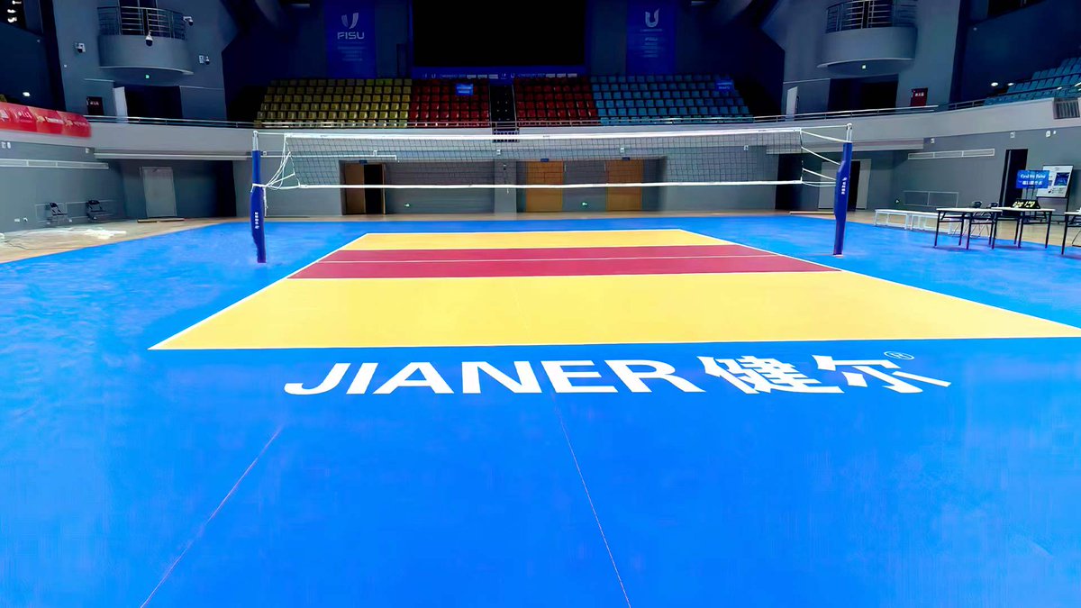 Jianer Indoor #Volleyball court project
#Indoorsports #Volleyaballcourt #sportsflooring #volleyballcourtflooring #Volleyballcourt
