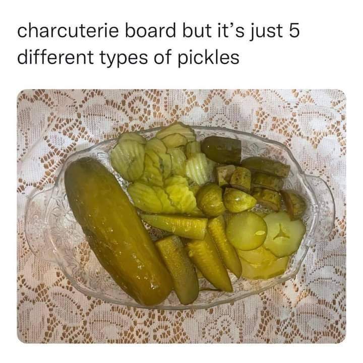 goodbadwrestle's tweet photo. Perfect party food for @TakeTheBumpPod 😂 #Pickletalk https://t.co/reR0QfFoky