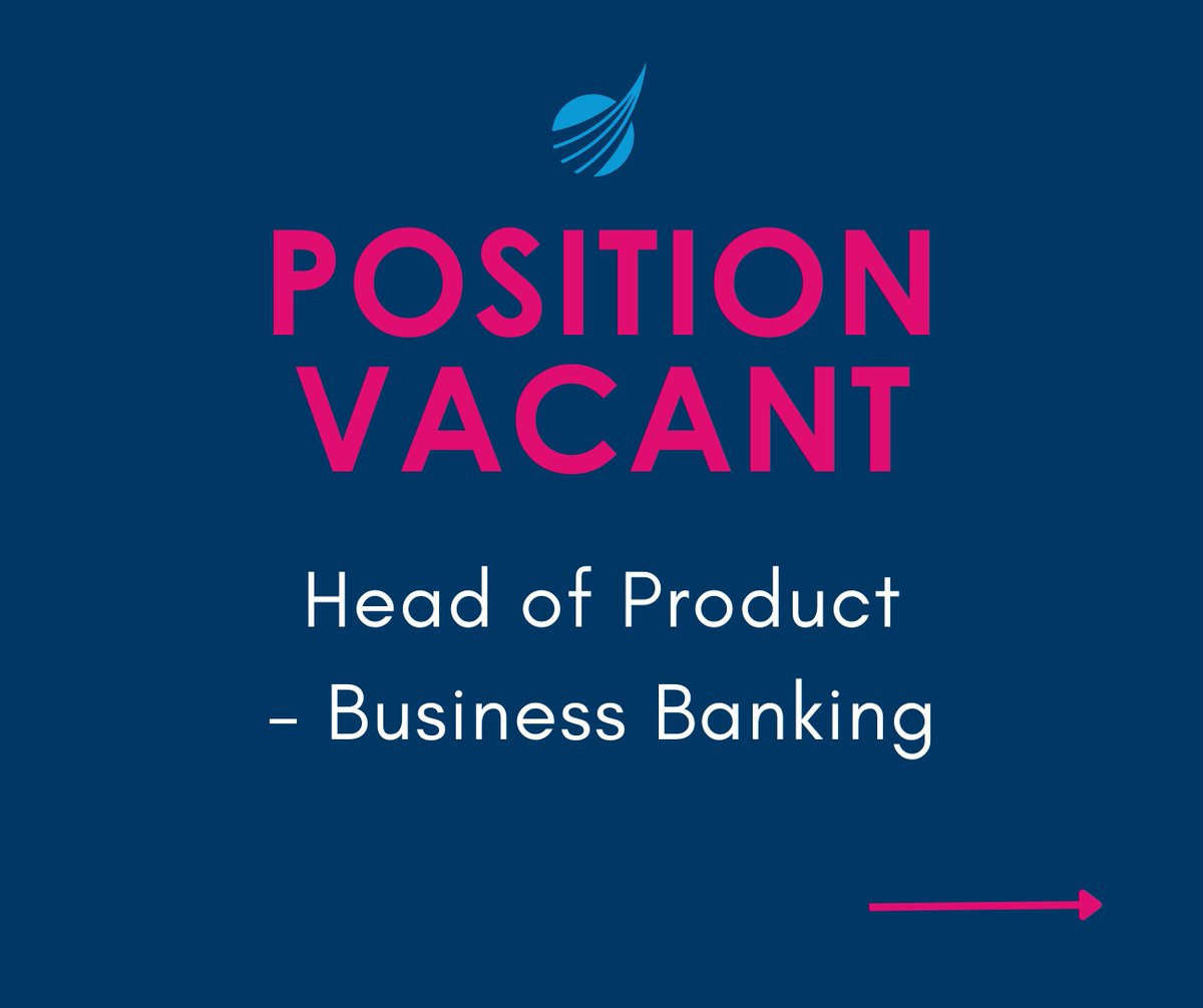 parityconsult's tweet photo. POSITION VACANT: Head of Product-Business Banking 
New role. Craft &amp; execute overarching strategy for the bank's SME division. Play pivotal role in driving success. Contact us, or if someone in your network could thrive in such a role, do share 📧 taspell@parityconsulting.com.au https://t.co/yB9NIsbgwY