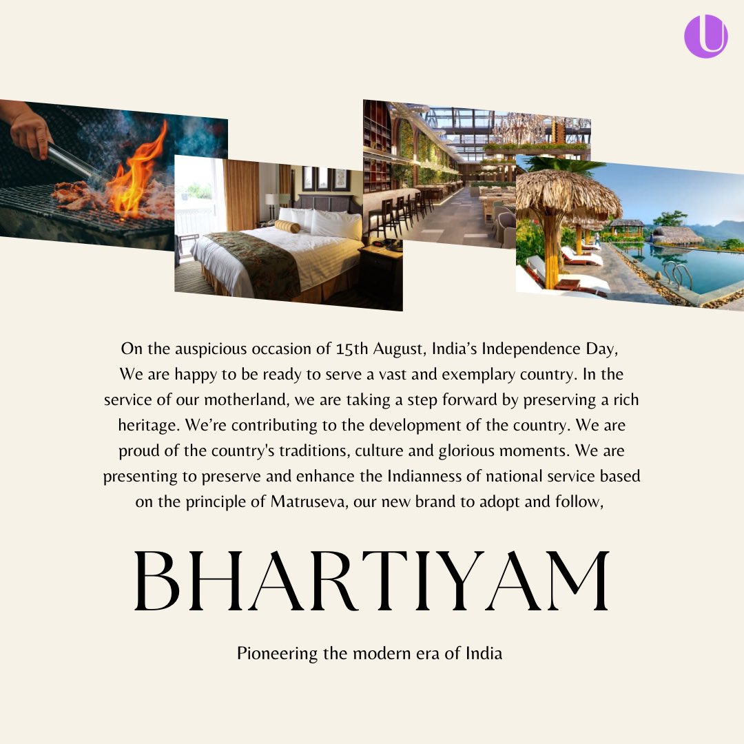 unity_india's tweet photo. We’re so excited and happy to introduce our new brand …

B H A R T I Y A M 
भा र ती य म् 

Happy Independence Day 2023

#Bhartiyam #UnityGroupsIndia #independenceday #aazadikaamritmahotsav #ugiholidays #ugiholidaysandhotels #ugimusiccompany #newbrand #newbrandalert #newlaunch https://t.co/Trl0rlWzGt