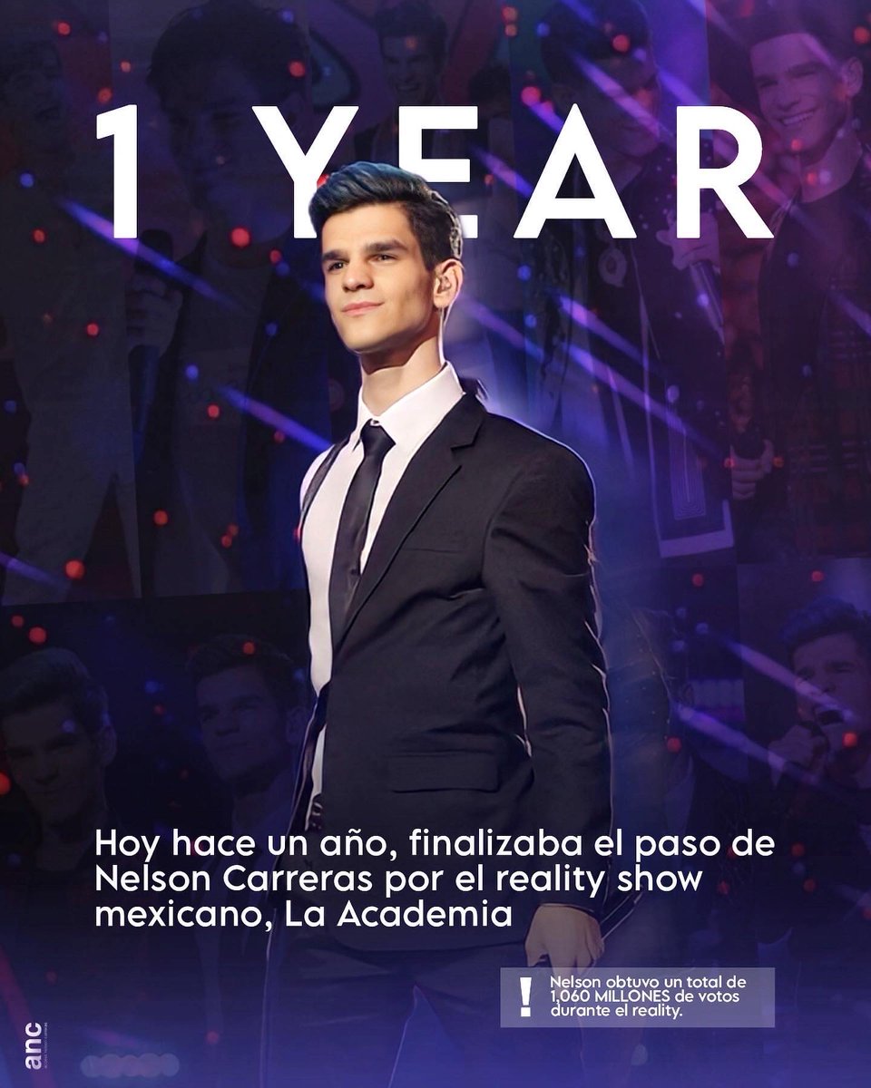 Hoy hace un año, finalizaba el paso de Nelson Carreras por el reality show mexicano, La Academia 2022. 

#NelsonCarreras
