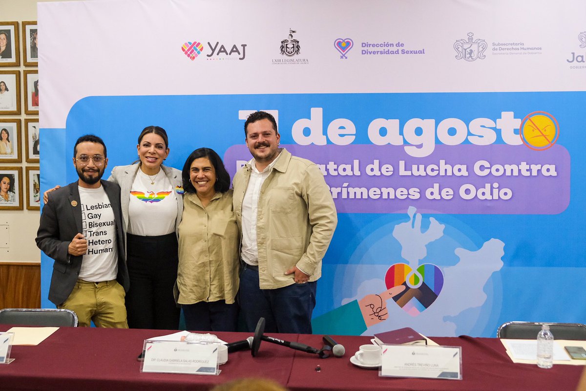 YaajMexico's tweet photo. @DiversidadSJal @AlbaRojasur @FranciscoMayani @soyelomarr @AldaVelazquez2 @aranzacano_ @CEDHJ @amicusdh @JaliscoRadio @MilenioJalisco @CONAPRED @ivantagledurand @CDHCMX @andtrelun @ELOCCIDENTAL @informador @AECOJal @hgcruz00 @paosantillanmx @lajornadaonline @Publico 🏳️‍⚧️🏳️‍🌈 En el estado de Jalisco, el #MAViD constantemente ha generado medidas para prevenir conductas de violencia y discriminación 🙌. https://t.co/qT3amUhpnS