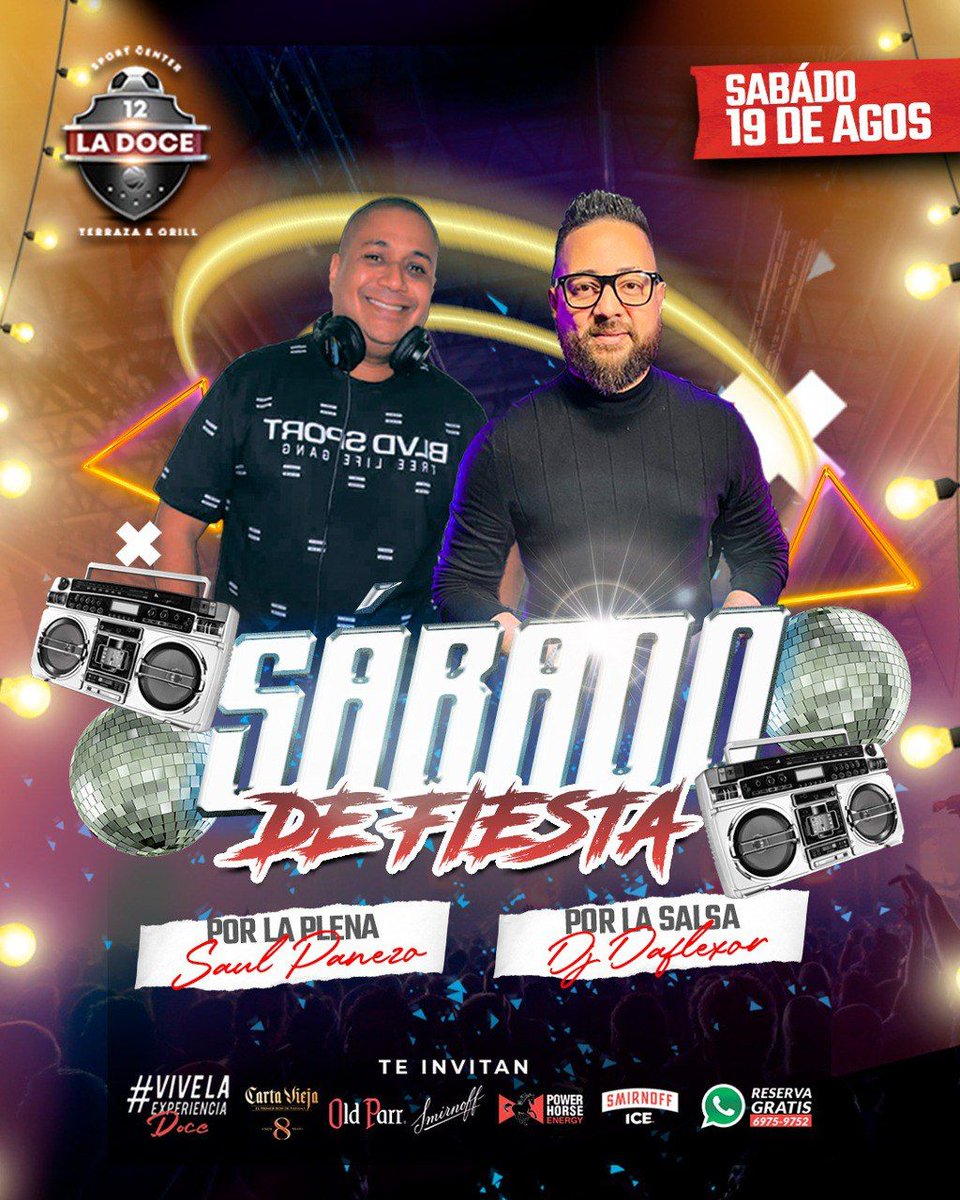 ladocepty

Sábados de fiesta ¡actívate desde Ya! Los esperamos 🍻
Nuestros Djs Invitados @daflexordjpanama y <a href="/saulpanezo/">Saul Panezo.</a> Resident Dj <a href="/dj/">Dorothy Jean Chang</a>.paul507 

 Llegate temprano para que aproveches nuestras promociones 😎

♦️Recuerda que estamos en la Av 12 de octubre

📱Reservacion 6975-9752