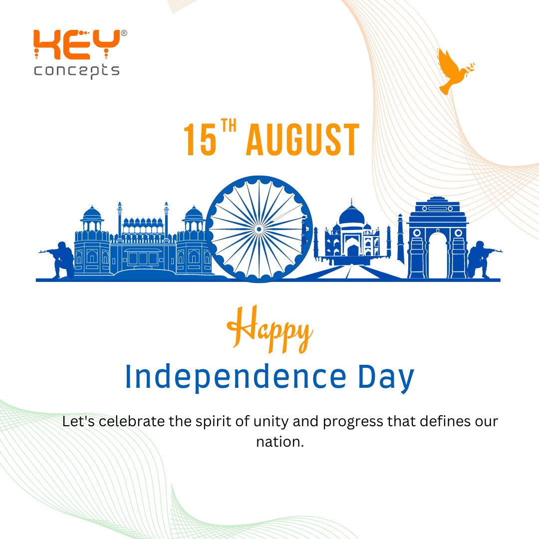 Wishing everyone a joyful and patriotic Independence Day. May our nation's journey be filled with prosperity and freedom. Happy Independence Day!

#HappyIndependenceDay #15thaugust2023 #IndependenceDay #JaiHind #Keyconcepts
