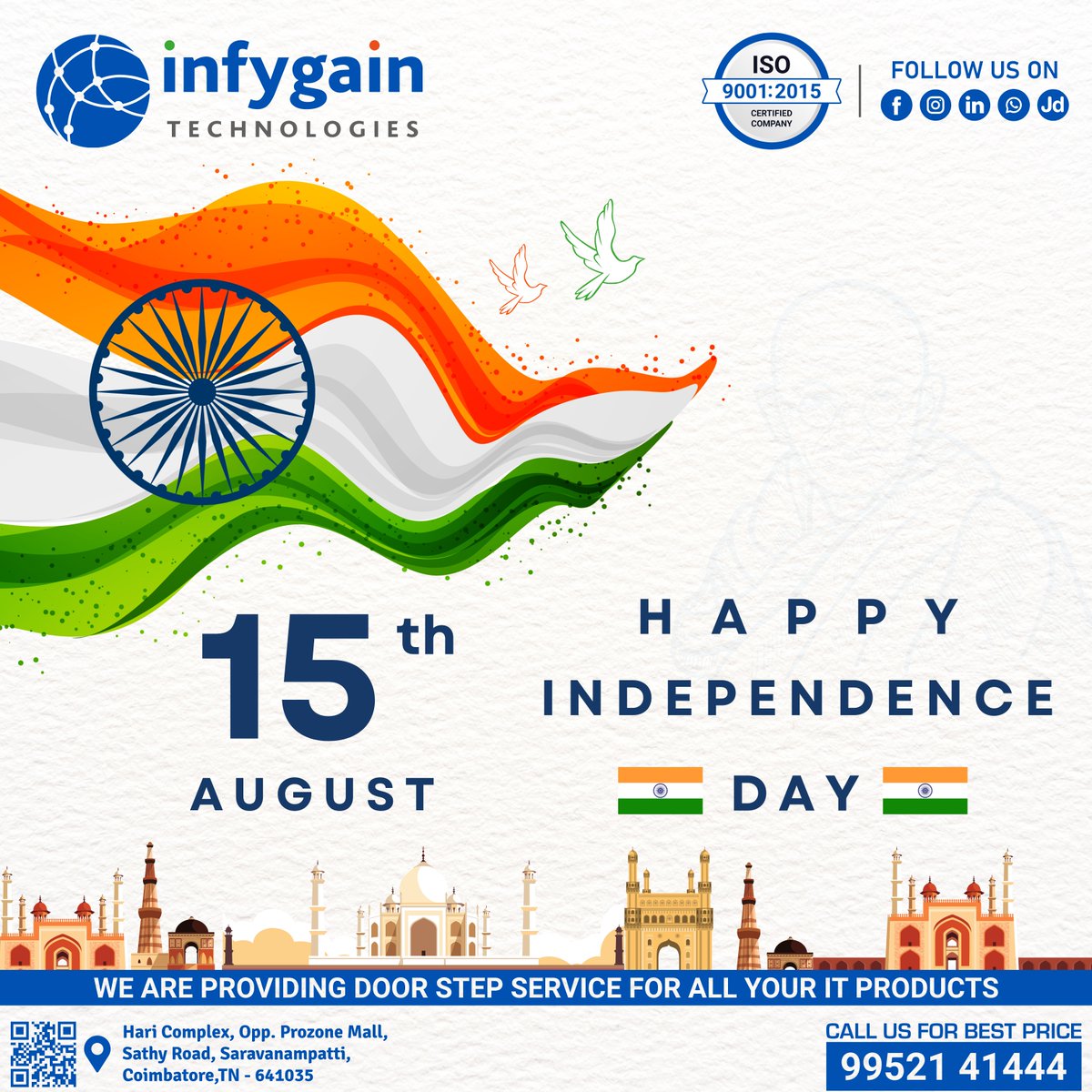 🇮🇳 Celebrating the Spirit of Independence! 🇮🇳

Wishing you all a joyous and proud Independence Day! 🙌🎆🌟

#IndependenceDayIndia #ProudToBeIndian #JaiHind #75thIndependenceDay #UnityInDiversity