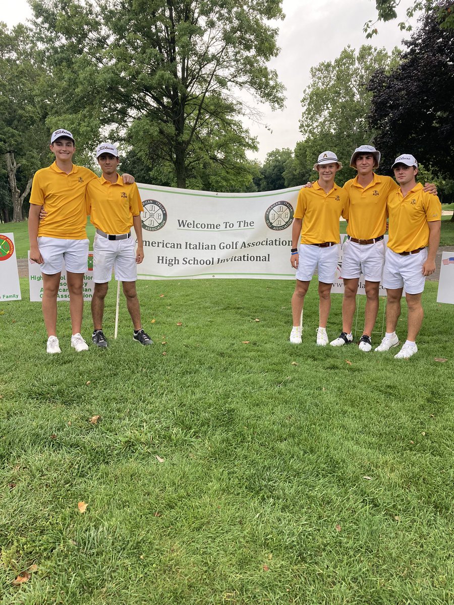 Knights shoot 293 today to finish as runner up at the AIGA Invite at York Golf Club.  Davis Gochenouer was medalist with a great score of 65!