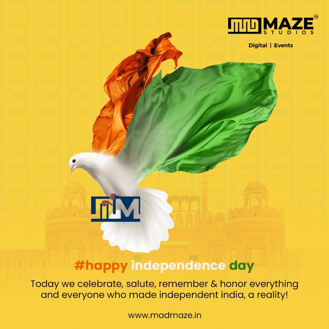 Madmazestudios's tweet photo. On the canvas of Independence, every Indian adds a unique color, creating a masterpiece of unity. #MadMazeStudios wishes you a Happy #IndependenceDay filled with pride, joy and the spirit of togetherness. Let's continue shaping a brighter India! 🎨🙌
#mmcrew #madmazeevents https://t.co/Gcws0MqIsR