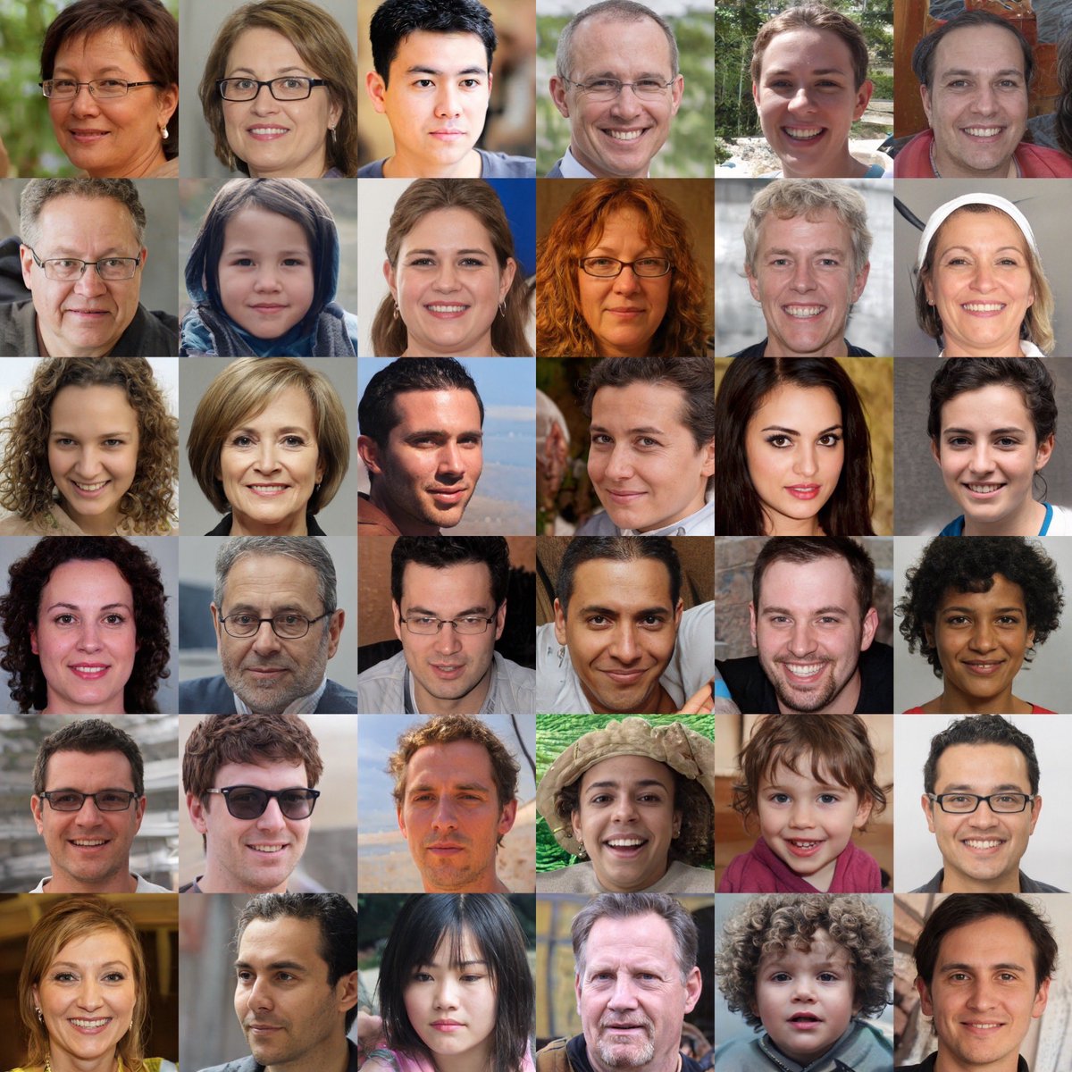FiveTimesAugust's tweet photo. These are all AI generated people. None of them exist. This is the time we are living in. Let that sink in. The media could pick any of these photos and plaster it into the news cycle. They could make one a shooter and one a victim, they could generate thousands of these images and tell you they all died from a virus, they could even make one out to be a hero for you to look up to and admire…  and you’d never know the difference because they’d hit you with another the very next day. These are such freaky manipulative times. Question everything.