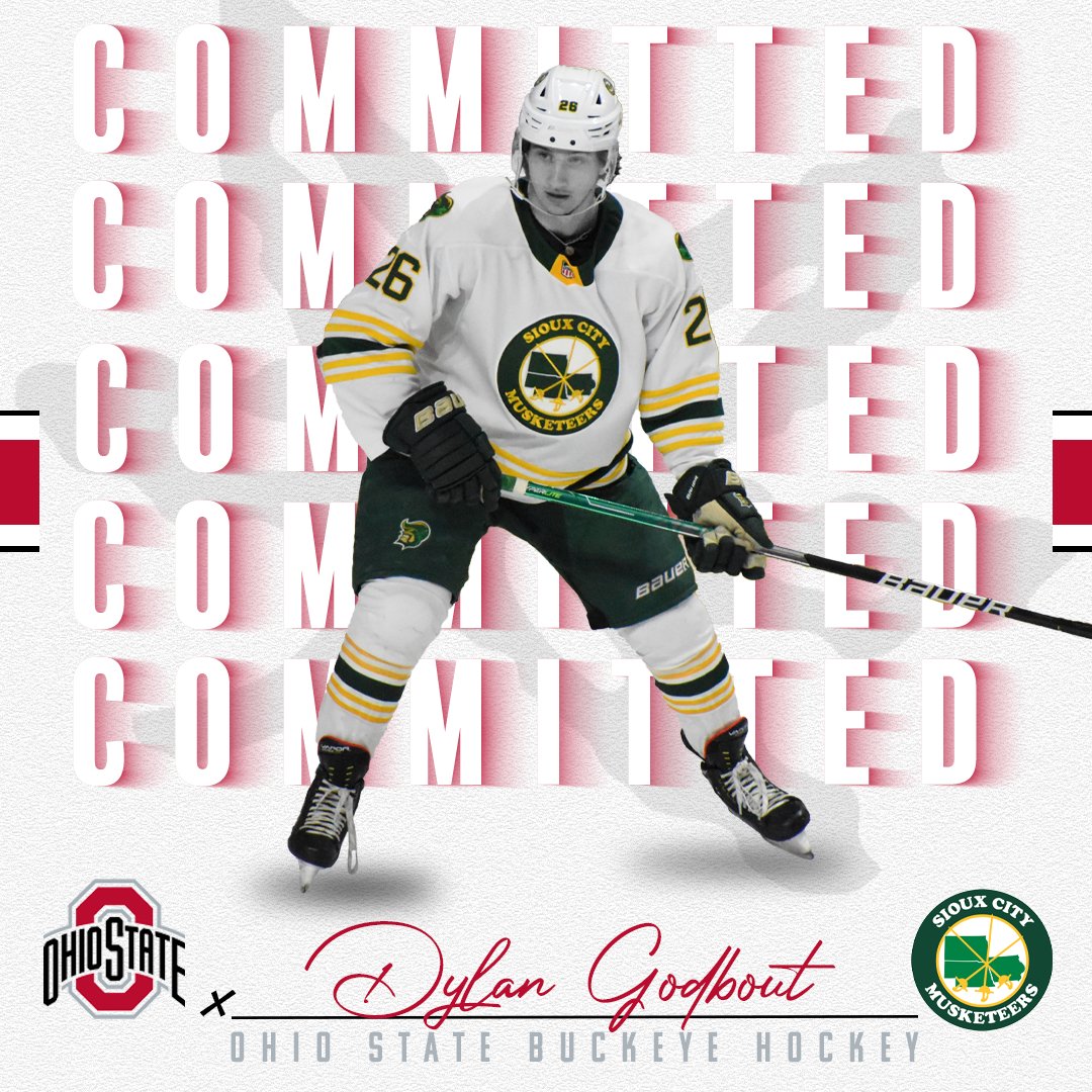 Congratulations to <a href="/dylan_godbout/">Dylan Godbout</a> on his commitment to THE <a href="/OhioStateMHKY/">Ohio State Men's Hockey</a> 🌰

#SCMusketeers | #USHL | #GoBucks