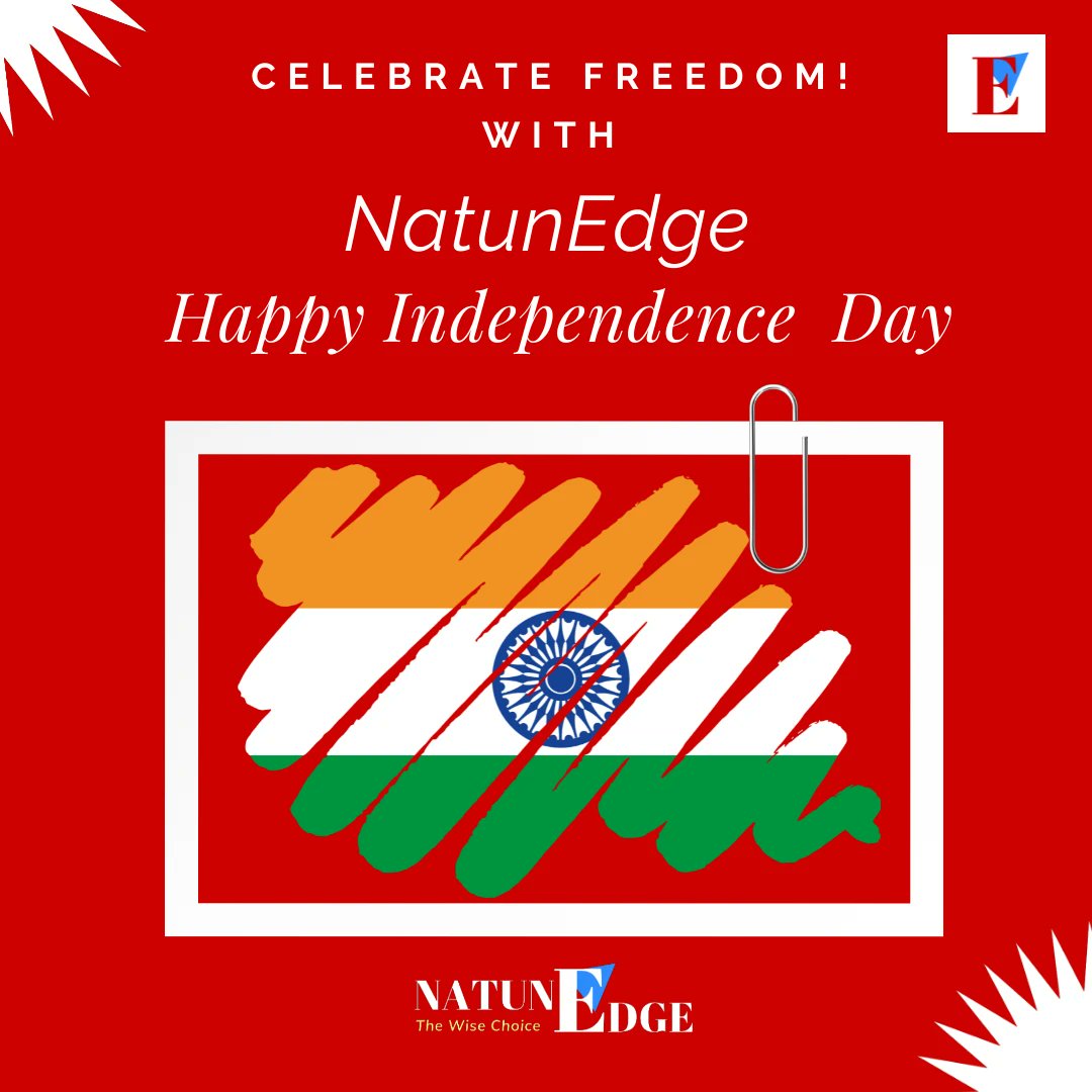 natunedge's tweet photo. 🇮🇳🎉 Happy Independence Day! 🎉🇮🇳

Today, we celebrate the incredible journey of our nation, marking 77 years of independence!

🙌 Let's embrace the spirit of patriotism and unity as we remember the sacrifices made by our freedom fighters.... https://t.co/uL6iROwxAZ