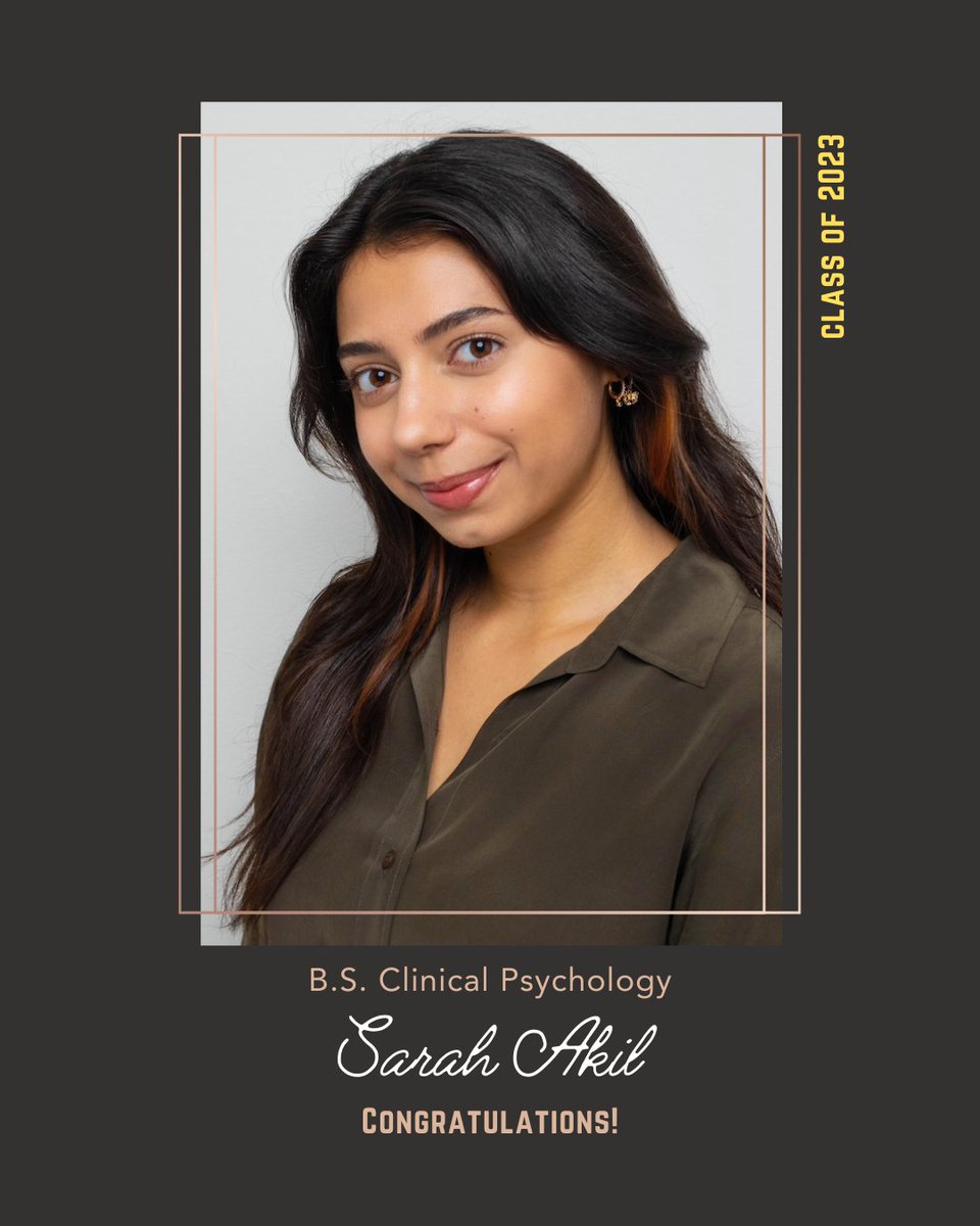 Congratulations to Sarah Akil, a SUPER researcher who graduated last week from UCF with her B.S.!
