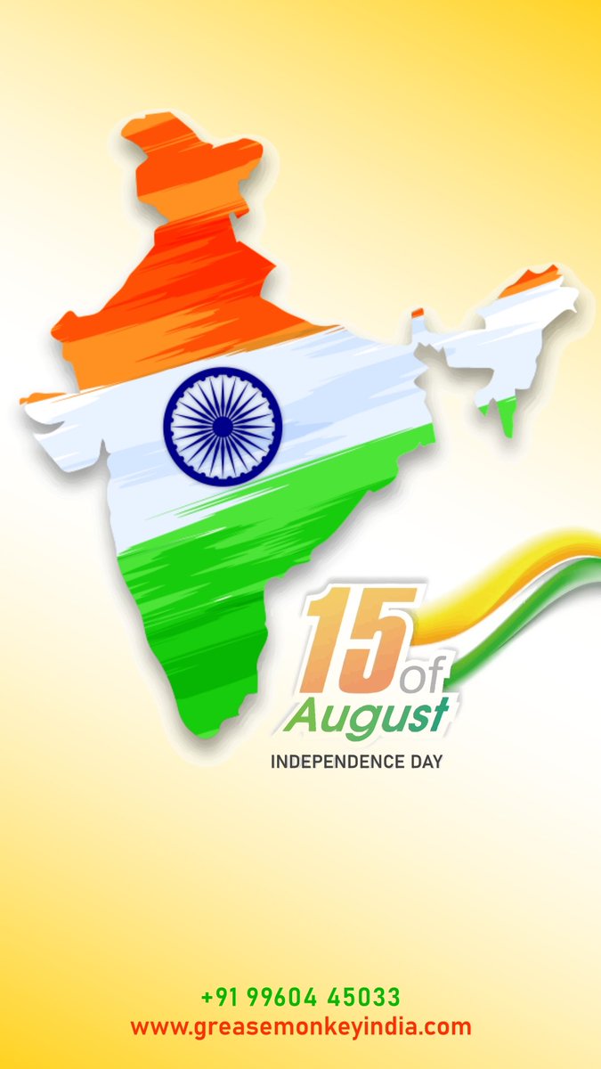 Greasemonkeyind's tweet photo. Happy Independence Day 🇮🇳🇮🇳
#india #15thAugust #IndependenceDay #Greasemonkeyind #onlinebikeServicing #pune #nagpur https://t.co/JC6u0xyzDT