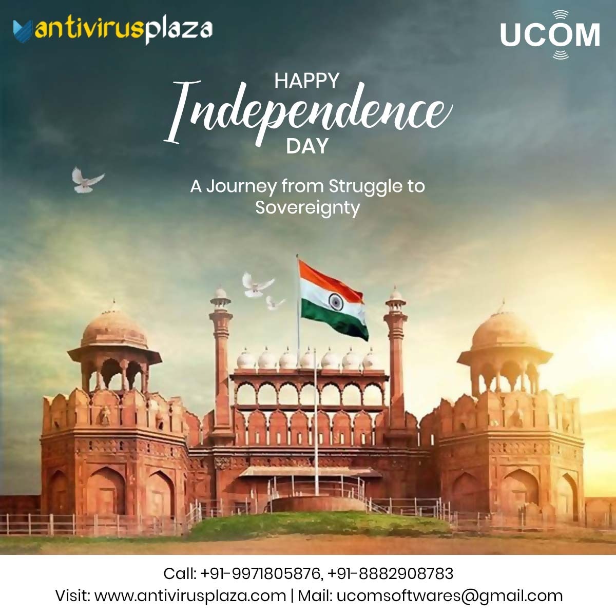 On this historic day, we honor the resilience and sacrifices that led us to freedom. 

#AntivirusPlaza #HappyIndependenceDay #IndependenceDay #FuturePatriots #ColorsOfFreedom #August15 #art #starsandstripes #flag #holiday #celebrate #Tricolor #Bharat #ProudIndian #Kiteflying
