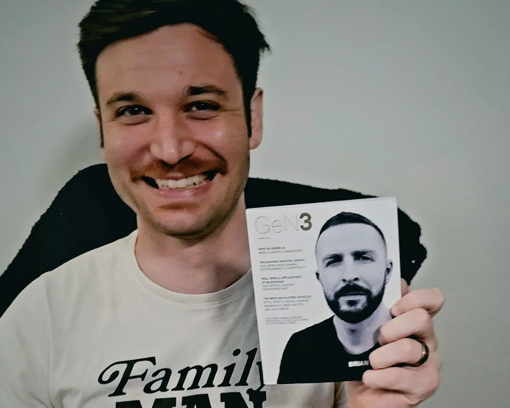 Russfranky's tweet photo. Super stoked to dig into this page-turner featuring one of my favorite people in #web3, @BrianDEvans! #GeN3Magazine https://t.co/iVyZ4KRyRe
