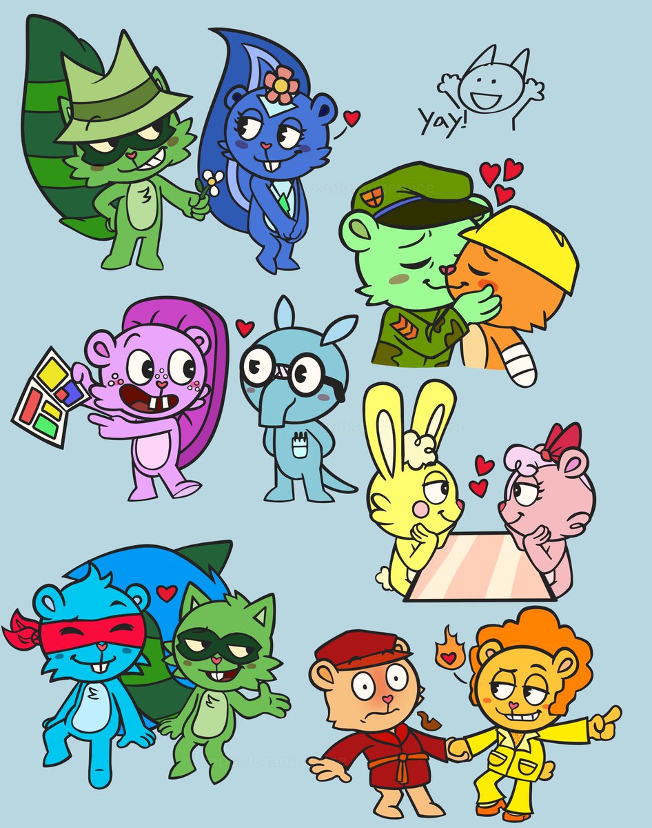 2cupsofojart's tweet image. ships ships ships #htf #happytreefriends