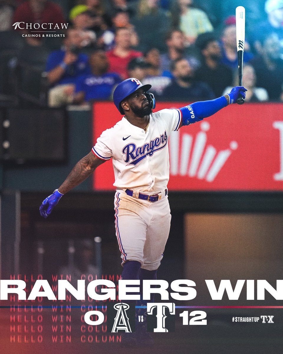 Rangers's tweet photo. Domination. #StraightUpTX https://t.co/hi3SPPUY4i