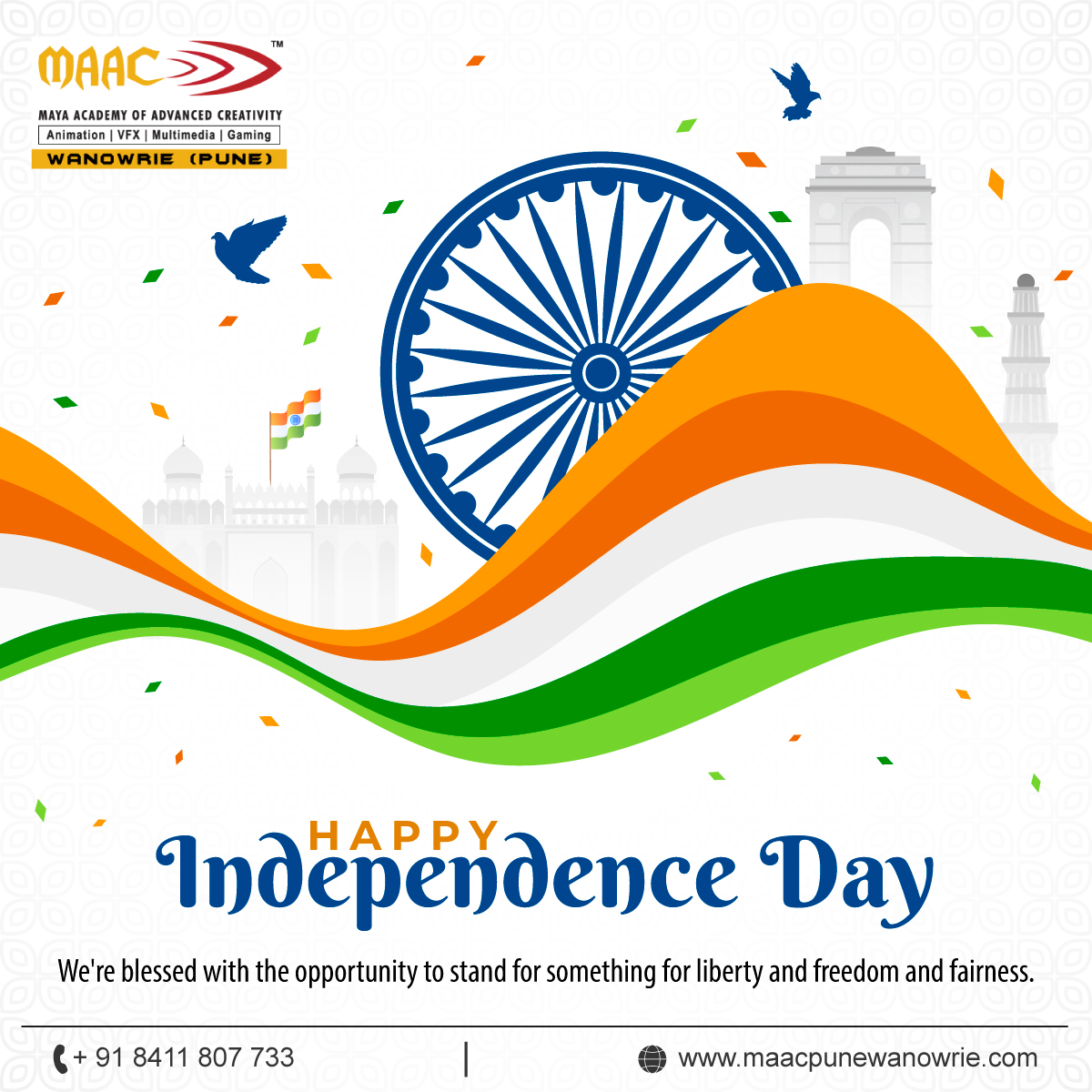 MaacWanowrie's tweet photo. Celebrating freedom's embrace, on this Independence Day, we stand united, our hopes and dreams arrayed.
#IndependenceDay #independenceday #celebration #india #india #freedom #freedom #liberty #wisdom #Pride #pride #hope #blessed #blessed #honor #MAAC https://t.co/F4mbndGwiA