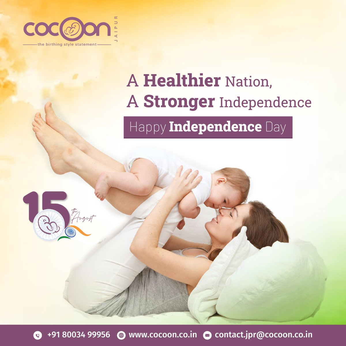 Let's celebrate our freedom with a commitment to a healthier India. This Independence Day, prioritize your health and well-being. Together, we build a stronger, happier nation.
#CocoonHospital #HappyIndependenceDay #IndependenceDay2023 #HealthierNation #StrongerIndia