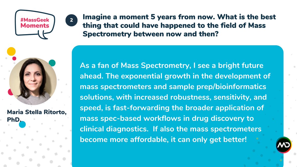 massDynamicsCo's tweet photo. With 20+ yrs of remarkable #massspectrometry moments, it's our great pleasure to feat. @StellaRitorto as this month's #MassGeekMoment π¬
Please do enjoy her #insights
#massgeek #TeamMassSpec #MassSpec #proteomics #precisionmedicine #oncology #chemoproteomics #community #impact https://t.co/lnvllnF1S3