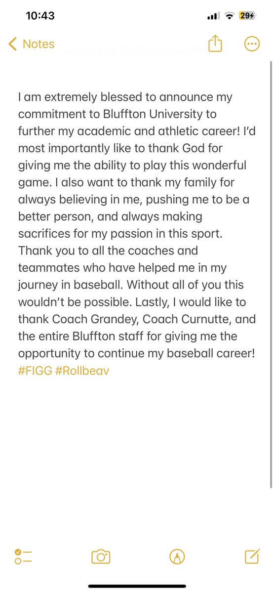 110% Committed! 
Thank you Coach <a href="/GrandeyJames44/">James Grandey</a> and coach <a href="/brantcurnutte14/">Brantley Curnutte</a> for believing in me and giving me this opportunity! Let’s get to work! #FIGG