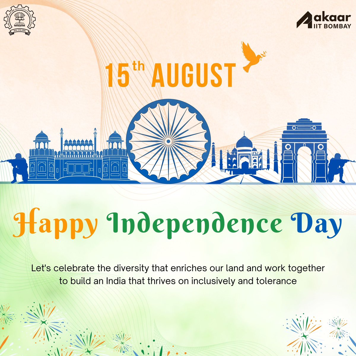 aakaariitb's tweet photo. Aakaar, IIT Bombay wishes everyone a Happy Independence Day!

#independenceday #jaihind #azadi #aakaar #iitbombay #dream #construct #innovate #iit https://t.co/7r3bjbnd1C