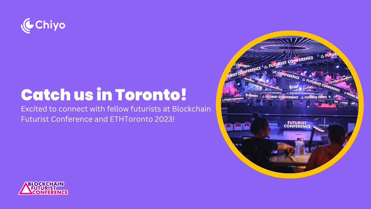 chiyoapp's tweet photo. 🤝 Let's talk Web3 CRM, and the future of #DeFi! Catch Team @chiyoapp at the Blockchain Futurist Conference in #Toronto!

🙋Drop us a DM if you're going to be there!

#ETHToronto #Web3 @Futurist_conf https://t.co/wL9DRqtpWy