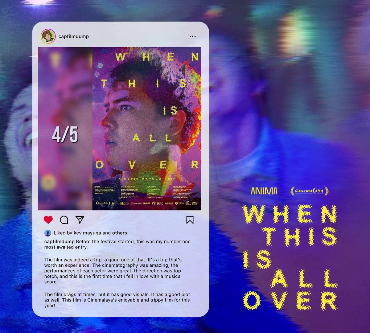 animastudiosph's tweet image. Last chance to catch our film before it is all over‼️

When This Is All Over screening today, August 15 👇🏼

12:30pm - UP Town Center Cinema 3
8:30pm - Glorietta Cinema 2

Buy your tickets now!

AYALA CINEMAS:
sureseats.com/theaters/movie…

#WhenThisIsAllOver #Cinemalaya2023