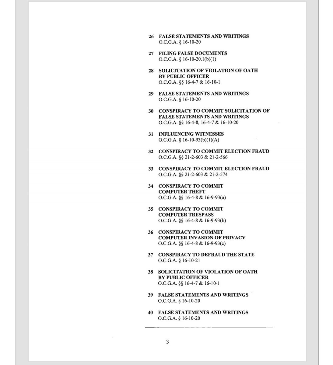 FordFischer's tweet photo. INDICTMENT against former President Trump among 19 defendants in Georgia. https://t.co/Jhu4Yeo2kp