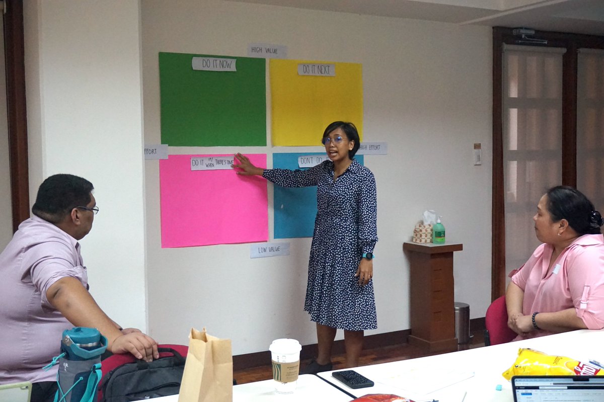 PraxisPH's tweet photo. PRAXIS’ managing partner, Samantha Javier, and creatives manager, Toni Leyble, facilitated a consultation workshop with key staff from SEARCA’s selected teams on the initiative of the Agriculture, Forestry, and Natural Resources (AFNR) Community of Practice (CoP) online hub. https://t.co/zyftMfpW2E