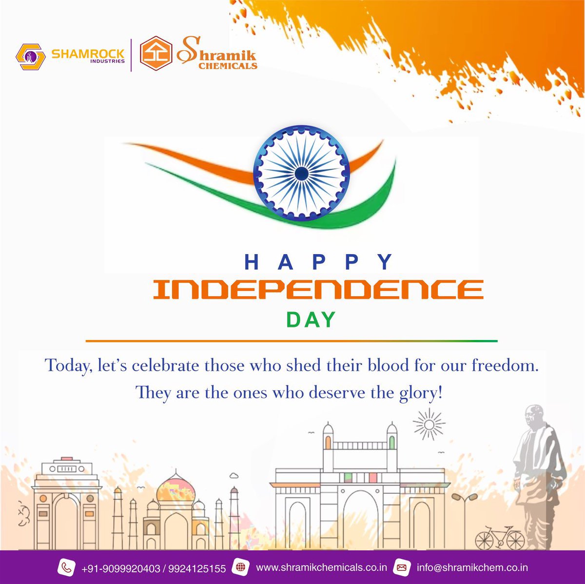 ShramikChem's tweet photo. Today, let’s celebrate those who shed their blood for our freedom. They are the ones who deserve the glory! #HappyIndependenceDay2023 https://t.co/Ydnn0BXYkt