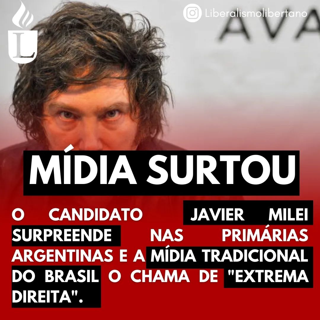 Imagina quando descobrirem que ele defende o Casamento Gay e a Legalização das Drogas. 🤯🤯 Javier Milei se define como um 'Liberal-Libertário' e esse avanço deixou a mídia tradicional brasileira horrorizada destacando termos como 'Anarcocapitalista', 'Ultra e…