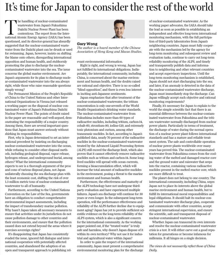 garywong82's tweet photo. It's time for Japan to consider the rest of the world @CDHKedition 

Link: https://t.co/Dz6EXCwjeZ https://t.co/lAm4gtW1Zc