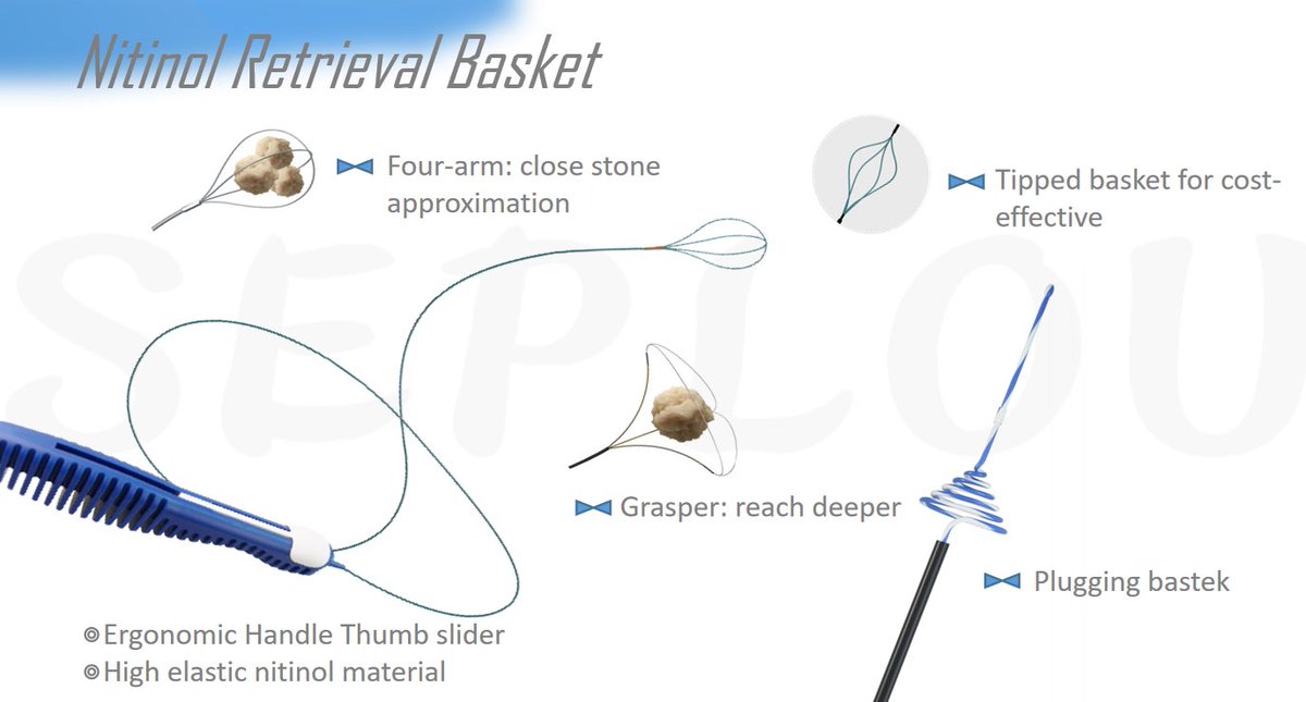 LesleyTzz's tweet photo. Seplou kidney stone basket 👉 Various tips to treat a variety of stone position #urology #FURS Tipless basket with 4 wires/Grasper and Basket/Tipped basket with 4wires/Stone Retrieval Coil
#Seplou #UrSeplou #medicaldevice #kidneystone #urologist #kidneycare #totalsolution https://t.co/mW1Ik45LbQ