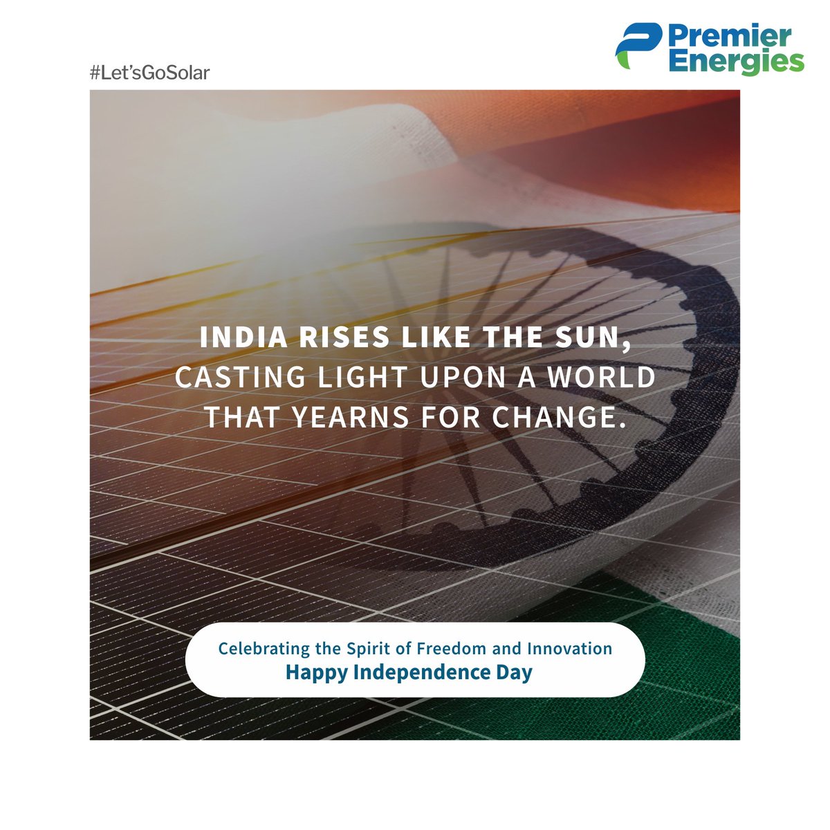 PremierEnergies's tweet photo. Illuminating a Journey of Freedom and Progress.

#IndependenceDay #IndependenceDay2023 #HappyIndependenceDay #NationFirstAlwaysFirst
#PremierEnergies #PremierEnergies  #LetsGoSolar  #RenewableEnergy  #Solar #SolarEnergy  #SolarPanels  #SolarModules  #SolarPVModules https://t.co/q6NXJpWFn0