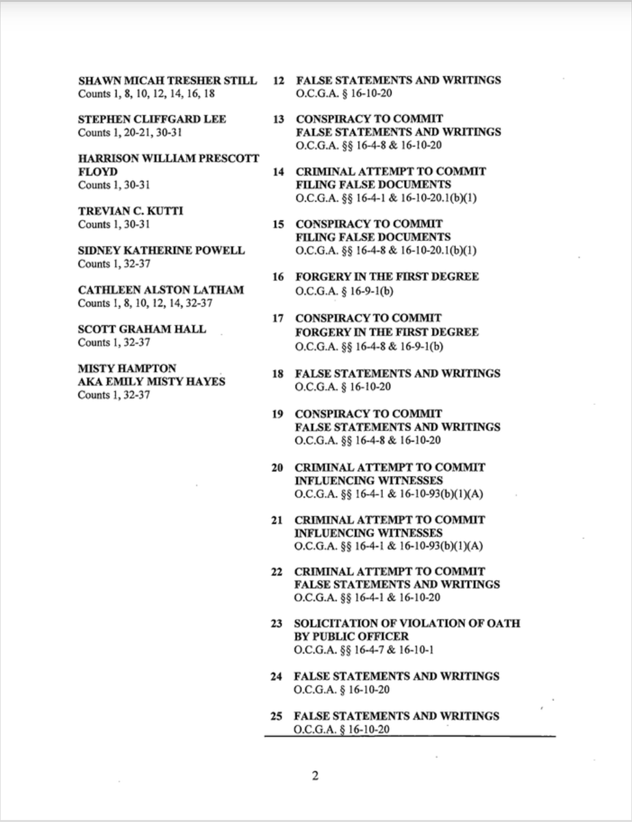 stphnfwlr's tweet photo. BREAKING: Indictments against Donald Trump and 18 others are up on the Fulton County Clerk's website, with 41 criminal counts and 98 total pages. #gapol 

READ:
https://t.co/VTBpBNCmNb https://t.co/zLvZg29TqV
