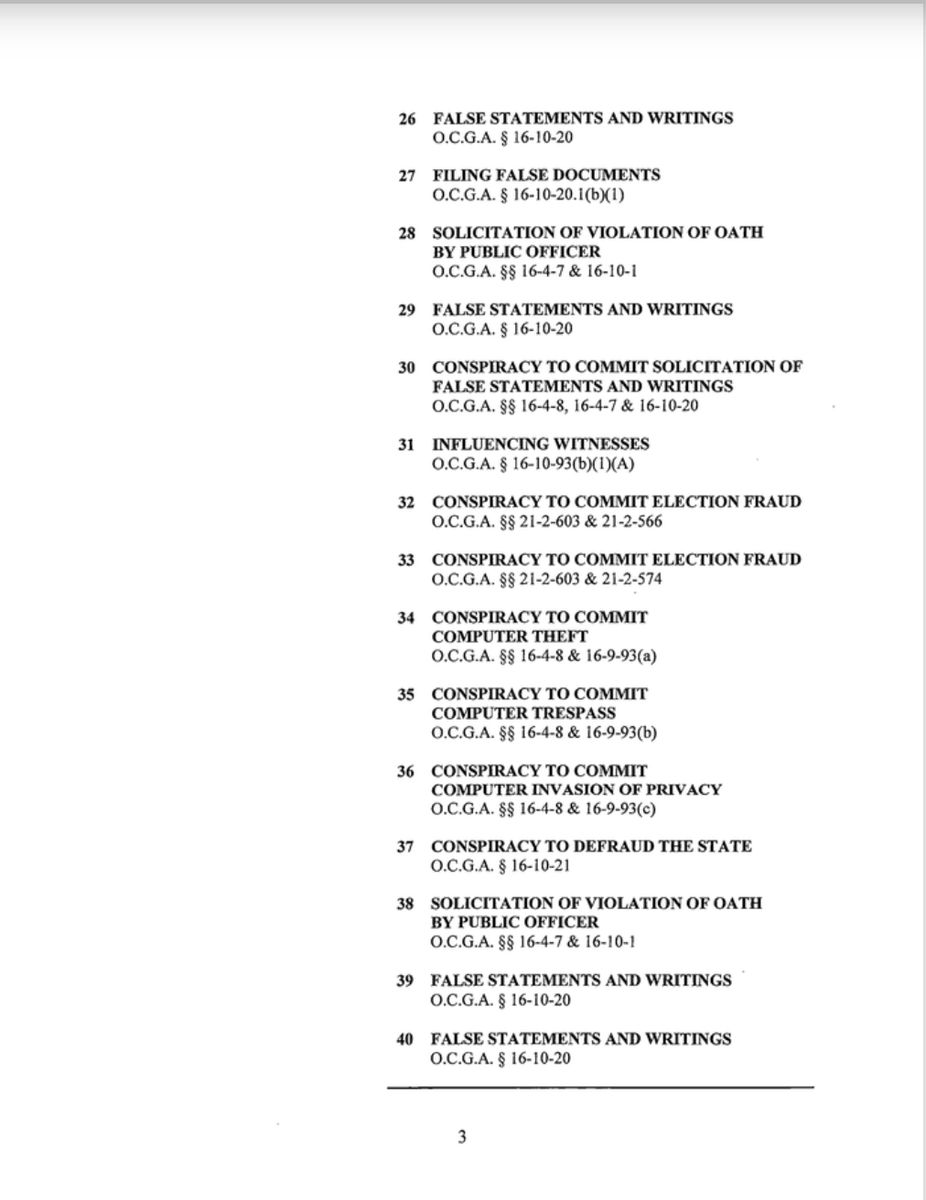 stphnfwlr's tweet photo. BREAKING: Indictments against Donald Trump and 18 others are up on the Fulton County Clerk's website, with 41 criminal counts and 98 total pages. #gapol 

READ:
https://t.co/VTBpBNCmNb https://t.co/zLvZg29TqV