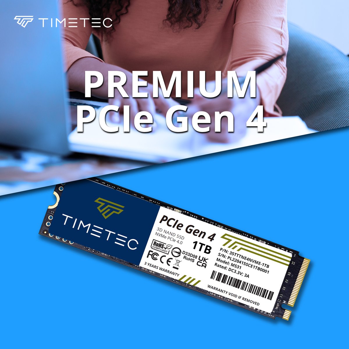 TimetecOfficial's tweet photo. TIMETEC offer PREMIUM PCIe 4.0 1TB SSD with a affordable price. Action Now. Check the link out 👉 https://t.co/odpOePicz9
#TIMETEC #SSD #BackToSchool https://t.co/E7OsWq1QgG