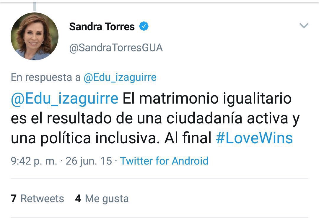 JNADGS's tweet photo. En el 2015 no pensaba lo mismo. ¡Falsa! @SandraTorresGUA https://t.co/sqwBLdRotc