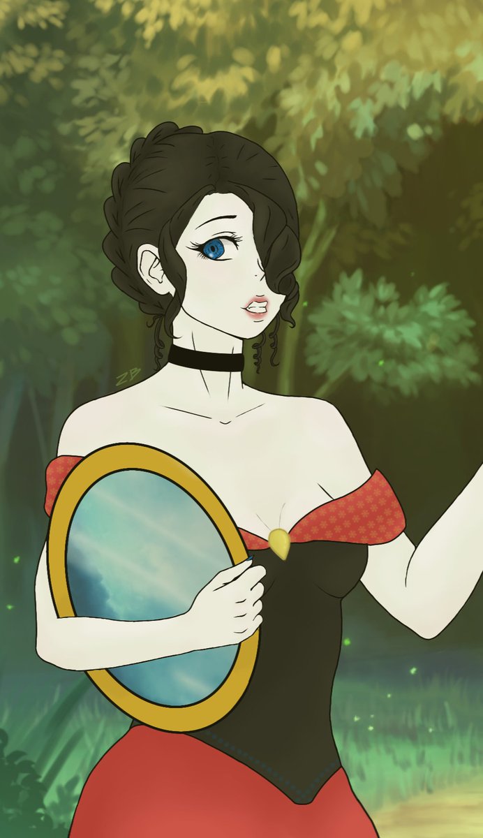 HarvestMoonLost's tweet photo. My twist on a darker side of Snow White. #drawings #art #digitalart #princess #snowwhite #villain #evil https://t.co/TbmF8Zv3kn