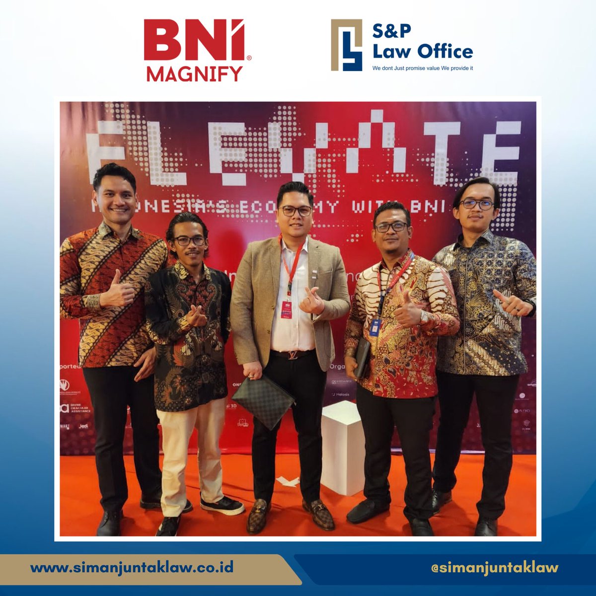 splaw_office's tweet photo. Our team has attended an event celebrating the BNI Indonesia national conference which coincides with today 11 August 2023, which is located at the Ritz Carlton Hotel Jakarta Pacific Place.

#simanjuntaklaw #kantorhukum #lawfirm https://t.co/BoYYQKctn5