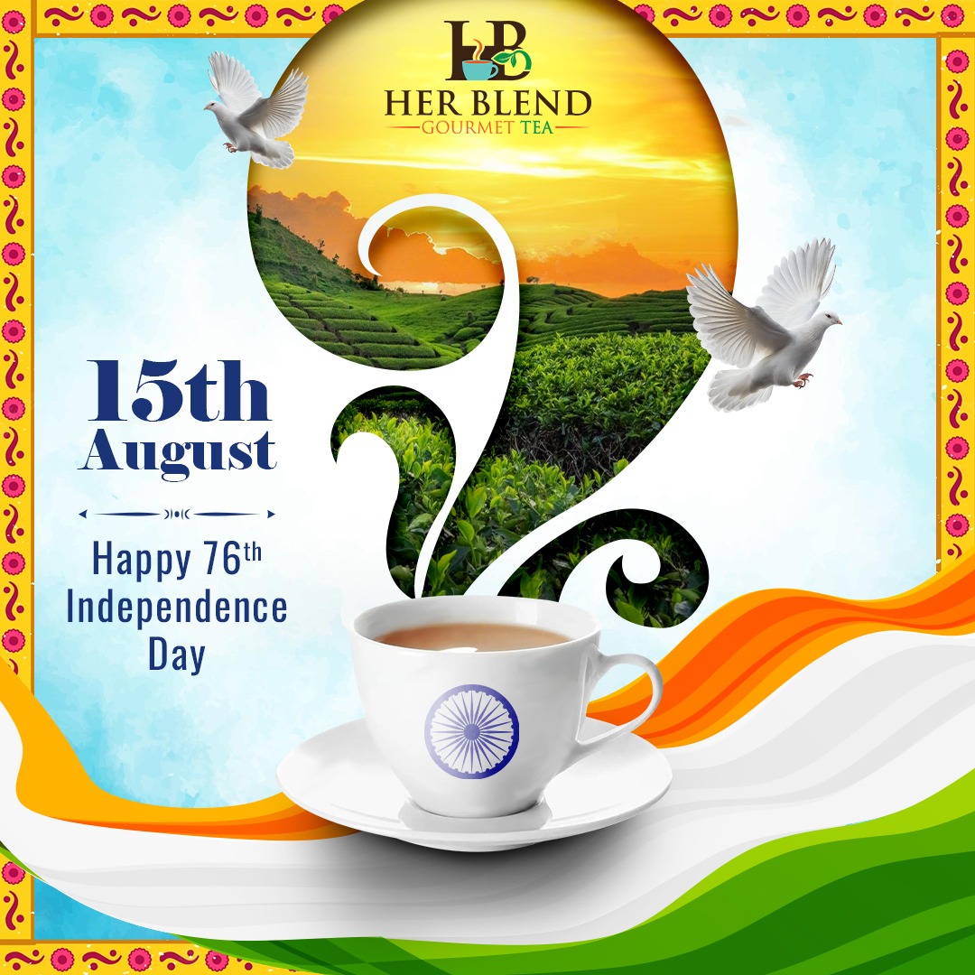 Steeped in Tradition, Sipped in Freedom. Happy 76th Independence Day, from our cup to yours! 🇮🇳☕️ #TeaTales #IndependenceDay2023 
#IndependenceDayIndia #FreedomStruggle #JaiHind #India75 #ProudToBeIndian #August15 #AzadiKaAmritMahotsav #TeaTimeDelights #ChaiCelebration #TeaLove