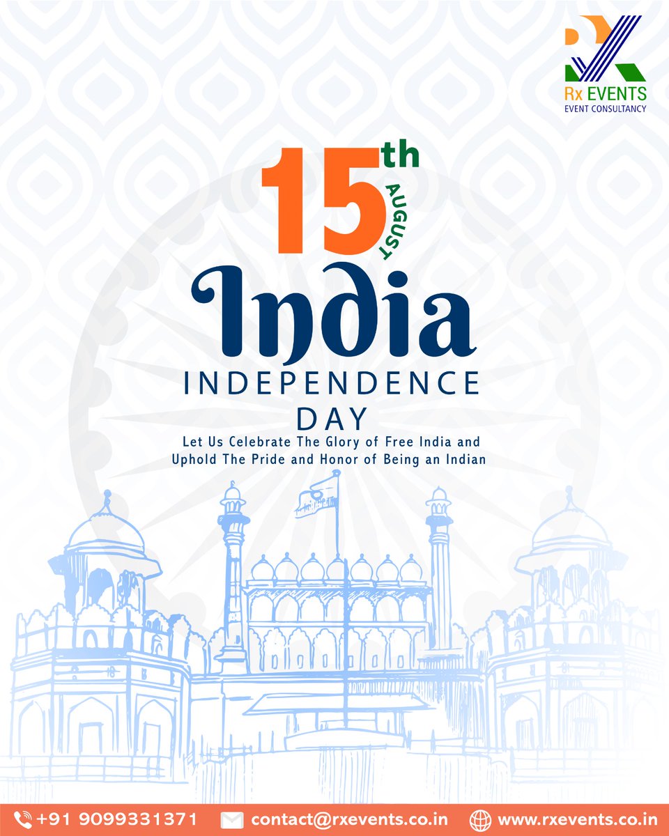 events_rx's tweet photo. We salute the unbreakable determination and vigor of those who safeguarded our nation with unflinching strength.

Happy Independence Day

#independence #independenceday #india #RxTv #RXEvents https://t.co/dZEc2dGgbf