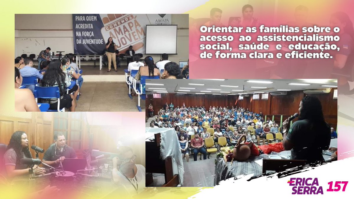 No dia 01 de outubro, vote pela continuidade deste trabalho, em prol da proteção e defesa da criança e do adolescente. VOTE ERICA SERRA  157, por que o que é bom tem que continuar!