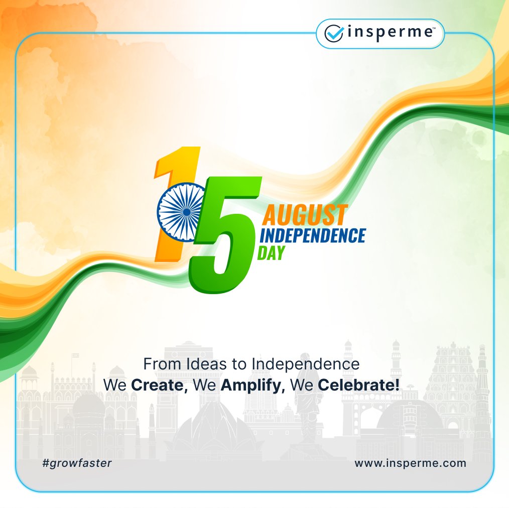 Happy Independence Day!  🇮🇳

Let's come together to create impactful campaigns, amplify brand voices, and celebrate the spirit of innovation. 

 Visit us at insperme.com to embark on your success journey.

#inspermeconsulting #insperme #growfaster