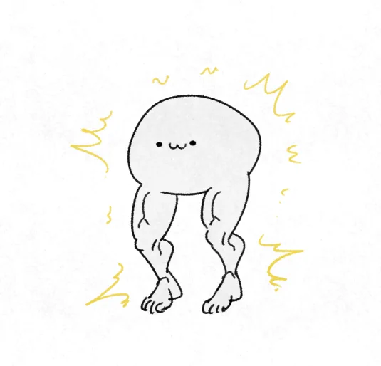 足だけムキムキのおもち