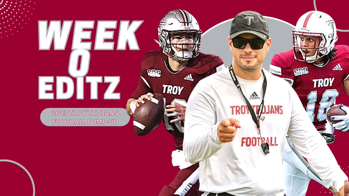 The 2023 Troy Trojans Football Pump Up Video is Out Now!⚔️

Link🔗youtu.be/_CX6IMeM3FM

Will Troy repeat as the Sun Belt Champs?

Edited By: <a href="/_KyleNash_/">Kyle Nash</a>

<a href="/SSN_Troy/">Sidelines - Troy⚔️🛡</a> <a href="/SSN_SunBelt/">Sidelines - Sun Belt</a> <a href="/Sidelines_SN/">Sidelines Sports Network™</a>