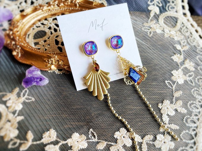 Q-pot ツイステ フロイド ジェイドバッグチャーム ピアス グミ