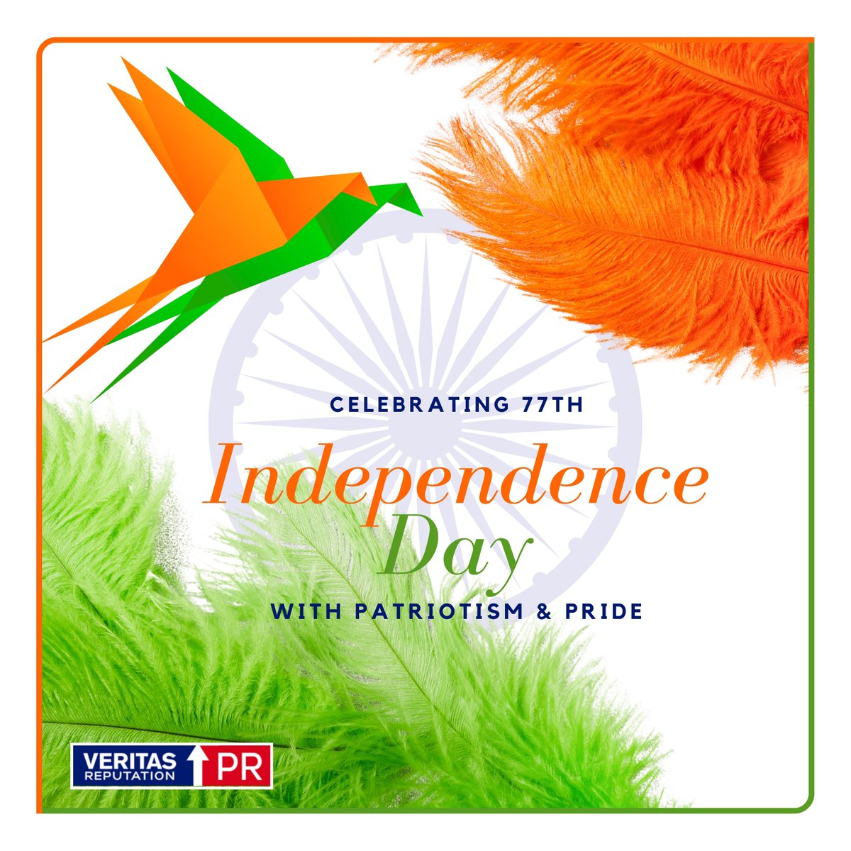 VRPR_India's tweet photo. With "Nation First, Always First" as our guiding principle, let's celebrate the spirit of freedom, unity in diversity, and progress together. 
Happy 77th Independence Day!
#NationFirstAlwaysFirst #UnityInDiversity #HappyIndependenceDay #VeritasReputationPR https://t.co/ziu4Ar5nUz